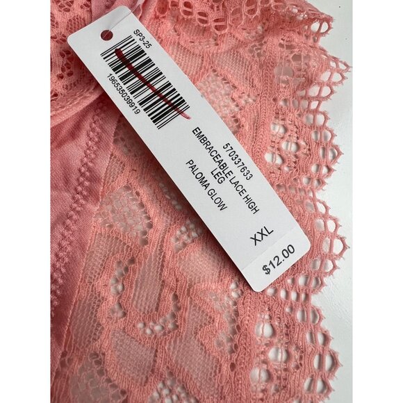 Soma Embraceable Lace High Leg Briefs Panties Size XXL Pink  Peach NWT - Picture 6 of 6